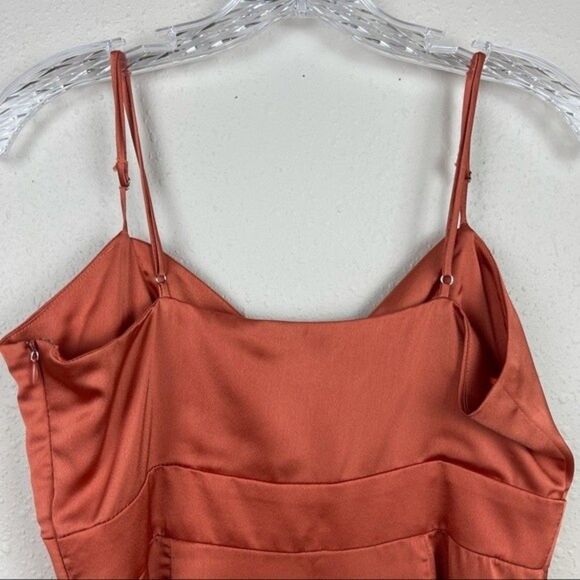 Chloe Dao Twist Front Satin Dress Size Medium - Picture 9 of 11